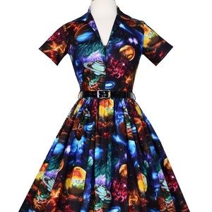 Bernie Dexter Celestial Space Dress sz XL